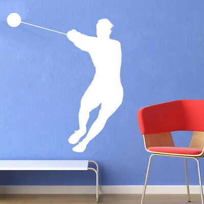 Hammer Throw Athletics Sports Wall Sticker WS-18661 • £17.98