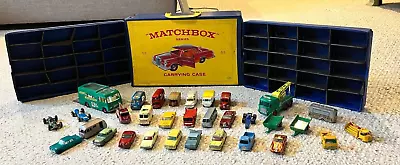 Matchbox Collectible Case W/ Lot Of 24+ Vintage Collectible Lesney Matchbox Cars • $120