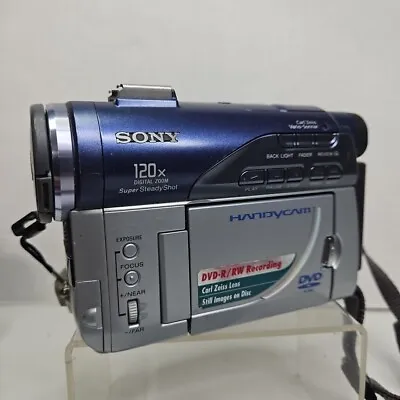 Sony HandyCam DCR-DVD100 Mini DVD Camcorder 120x Digital Zoom Tested W DVD-R • $44.99