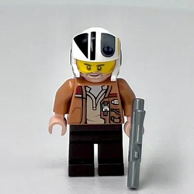 Genuine LEGO® Star Wars POE DAMERON Medium Nougat JacketHelmet Sw1145 Set 75297 • $10.82