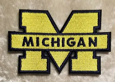$5.95 • Buy Michigan University Wolverines 3.25  Iron On Embroidered Patch ~FREE Ship!!