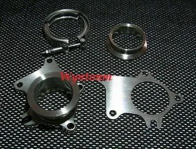 $47.75 • Buy T3 5 Bolts Turbo Downpipe FLANGE 2.5  V Band Kit Outlet + SS Gasket & Clamp