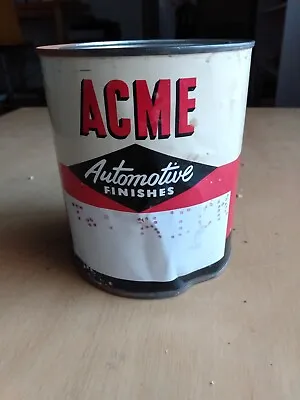 Vintage ACME Automotive Finishes Paint Can Quart Size • $3