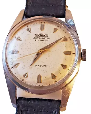 Vintage Technos Automatic 21J Cal. AS 1700  Wrist Watch Swiss. Runs • $60