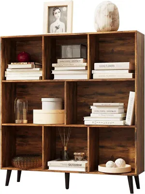 Solid 8 Cube Wooden Bookcase Storage Organizer Office Shelving Bookshelf • $74.95
