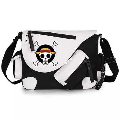 Anime One Piece Luffy Messenger Shoulder Bags Crossbody Schoolbag Laptop Satch • $28.40