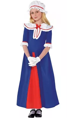 New  Kids Halloween Martha Washington Costume 4th Of July Fancy Dress Size M  • $29.99