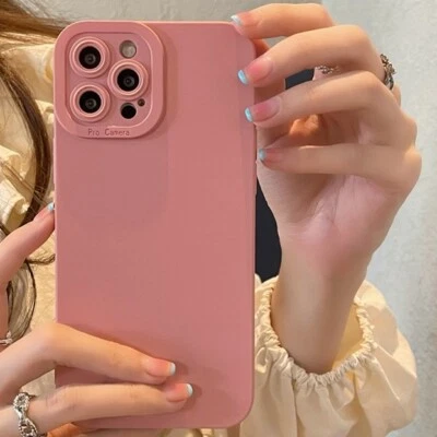 $8.99 • Buy Silicone Case For IPhone 13 12 11 Pro Max XS MAX X XR 7 8 Plus SE Lens Cover