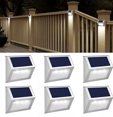 6 Pack White Light Solar Outdoor Fence Lights Deck Lights Waterproof Yardpatio • $18.99