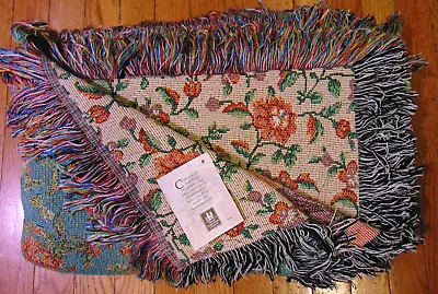 Manual Woodworkers&weavers Blooming Prairie Floral Weave Love Seat Blanket Toss • $39