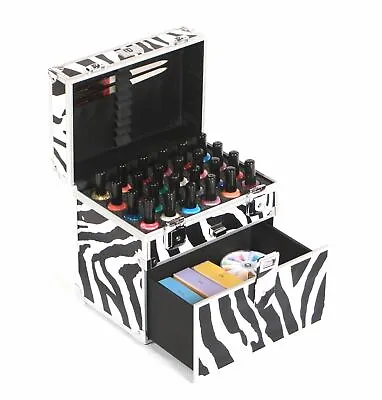 Urbanity Nail Polish Varnish Bottle Beauty Cosmetic Makeup Vanity Case Box Zebra • £29.99