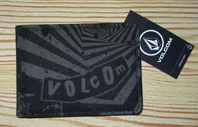 Mens Volcom Black Charcoal Bifold Wallet • $29.90