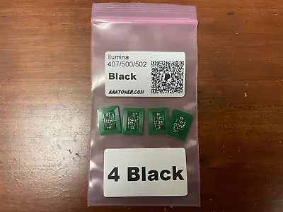 $28 • Buy 4 (Black) Toner Chip For Xante Ilumina 407, 500, 502 , GS Envelope Refill