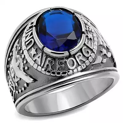 Stainless Steel USA  Air Force USAF Military United States Men's Ring US Seller • $14.97