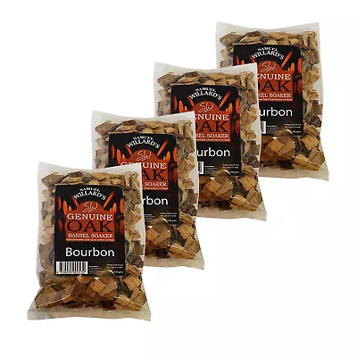 4 X Samuel Willards Oak Barrel Bourbon Chip 100g Spirits Essence Home Brew • $31.99