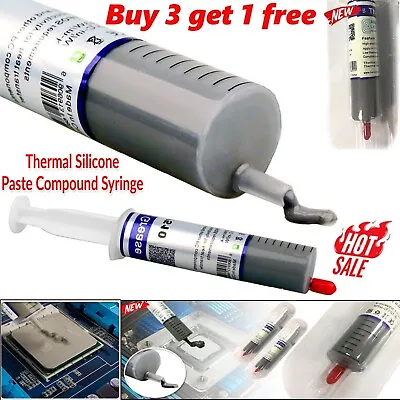 Thermal Paste Silicone Heatsink Compound Cooling Grease Syringe For PC Processor • £2.95