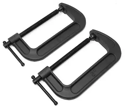 Heavy-Duty Cast Iron C-Clamps With 6-Inch Jaw Opening And 2.75-Inch Throat • $20