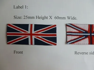 MADE IN THE UK Woven Union Jack Clothing Garment Label In Colour • £2.95