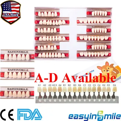 Dental Denture Acrylic Resin Teeth Full Set /Anterior /Posterior Shade A1/A2/A3  • $17.74