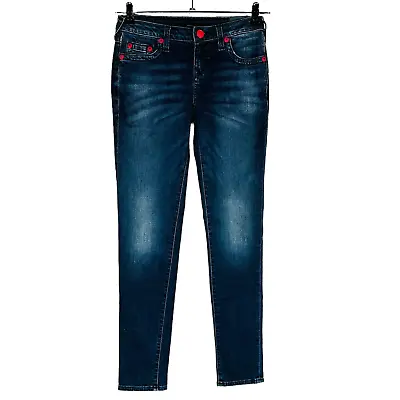 New True Religion Girls Sz 16 Casey Skinny Jeans Blue Pockets NWT • $33.24