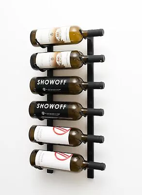 W Series Wine Rack 2 - Single Depth Metal Wall Mounted Wine Rack - Modern E... • $106.47