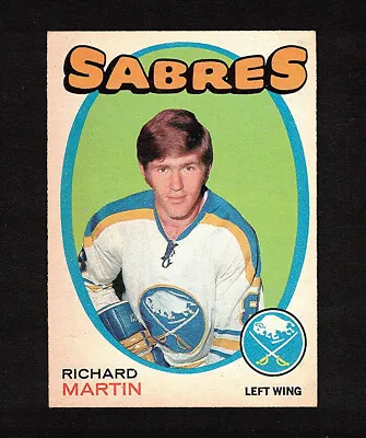 1971-72 RICHARD MARTIN #161 ROOKIE EX OPC * Sabres HIGH Scoring Star Hockey Card • $16.03