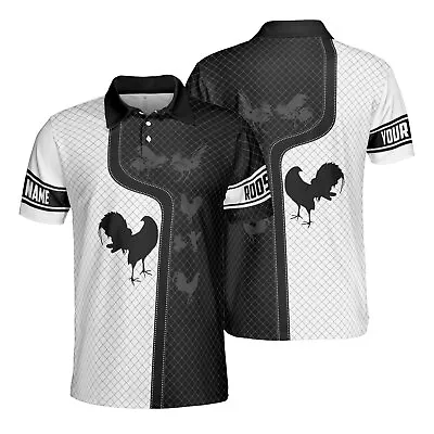 All-over Print Unisex Polo Shirt Mexico Cockfighting Rooster 3D Custom Name #8 • $28.99