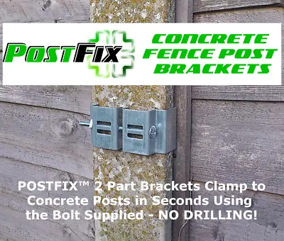 £15.99 • Buy 4 Postfix® 4 X 4 Slotted Concrete Fence Post Bracket Hanging Basket Bracket