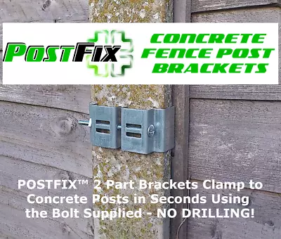 4 Postfix® 4 X 4 Slotted Concrete Fence Post Bracket Hanging Basket Bracket • £16.99