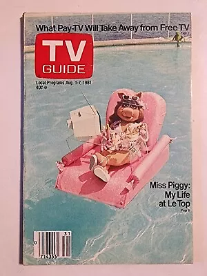 Tv Guide Magazine Aug 1-7 1981 Muppets Miss Piggy My Life At Le Top Cover • $9.99