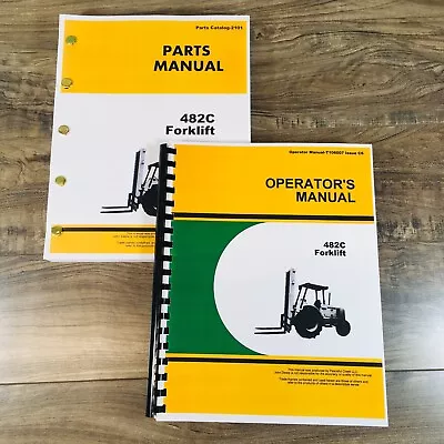 Operator Parts Manuals Set For John Deere 482C Forklift Owner Catalog Book • $39.97