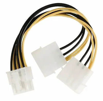 Internal Power Cable EPS 8-Pin Male - 2x Molex Male 0.15 M • £4.82