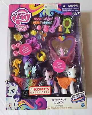 My Little Pony Rainbow Dash & Rarity Spa Pony Set Includes Star Dreams SEALED • $149.99