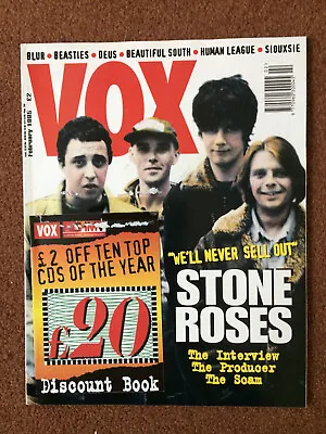 £2.50 • Buy Vox #53 Magazine February 1995  Stone Roses Cover