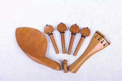 1set Violin Boxwood Violin Peg Chin Rest Tailpiece Endpin Violin Accessories 4/4 • $12.74