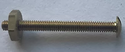 BRASS BINDING SLOTTED MACHINE SCREWS AND NUTS 1-72 X 3/4   24 PCS NEW MODEL R.R. • $9.99