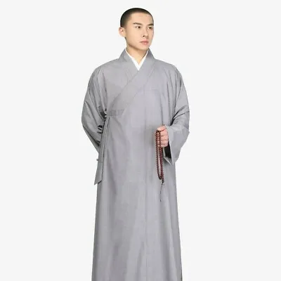 Chinese Buddhist Monks Robe Long Gown Temple Shaolin Kung Fu Costume • $72.68