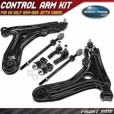 8x New Front Lower Control Arm W/ Ball Joint Sway Bar End Link For VW Golf Jetta • $102.99