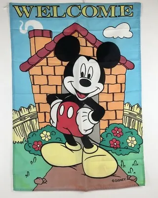 Mickey Mouse Walt Disney Large Banner Welcome  Garden House Flag  • $16.36