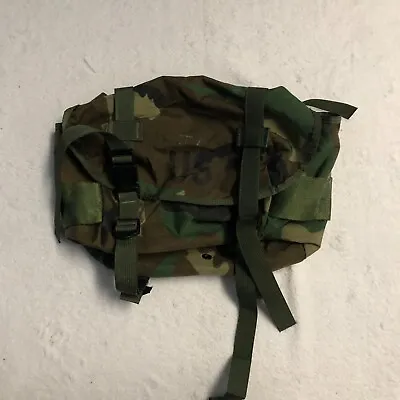 US Military Field Pack Training Woodland Camouflage Pouch Waterproof Bag • $45