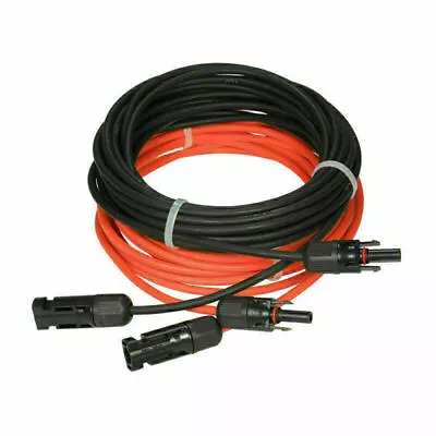 Red/Black Solar Panel MC-4 Connectors Power Extension Cable 2.5/4/6mm² 5-50ft • £10.44