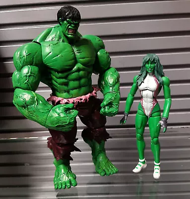 Marvel Legends Select Classic Comics SHE HULK V HULK Toy Figure Set NICE! • £58.09