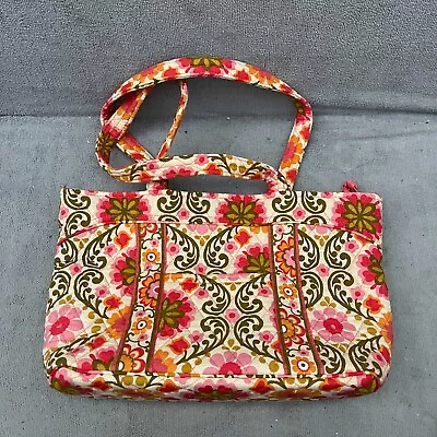 Vera Bradley Women's Multicolor Floral Inner Pocket Zipper Shoulder Bag • $24.99