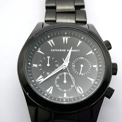 Katharine Hamnett Men's Black Analogue Watch KH-2353 Multi Dial Chronograph • £39.35