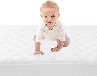 Waterproof Toddler Cot Bed Quilted Zipped Cover Only Baby Mattress Protector • £7.49