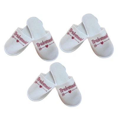 £9.32 • Buy 3 Pairs Of Closed Toe Bridesmaid Sauna Slippers