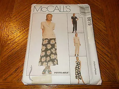 McCalls Pattern 8819 Ms JONES NEW YORK Lined Jacket & Dress Pants & Skirt • $1.50