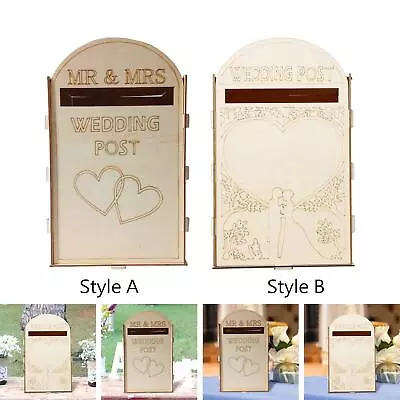 Wedding Card Box Postbox/ Rustic Wooden Wedding Decor Wedding Post Box Envelope • $35.84