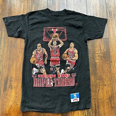 Nutmeg Jordan Pippen Rodman Vintage T Shirt USA Black Basketball NBA Rap • $45