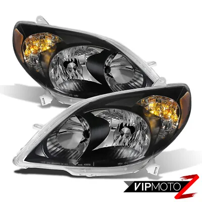 $155.95 • Buy For 03-08 Toyota Matrix XR XRS Base TRD Black Style Headlights Lamps Assembly